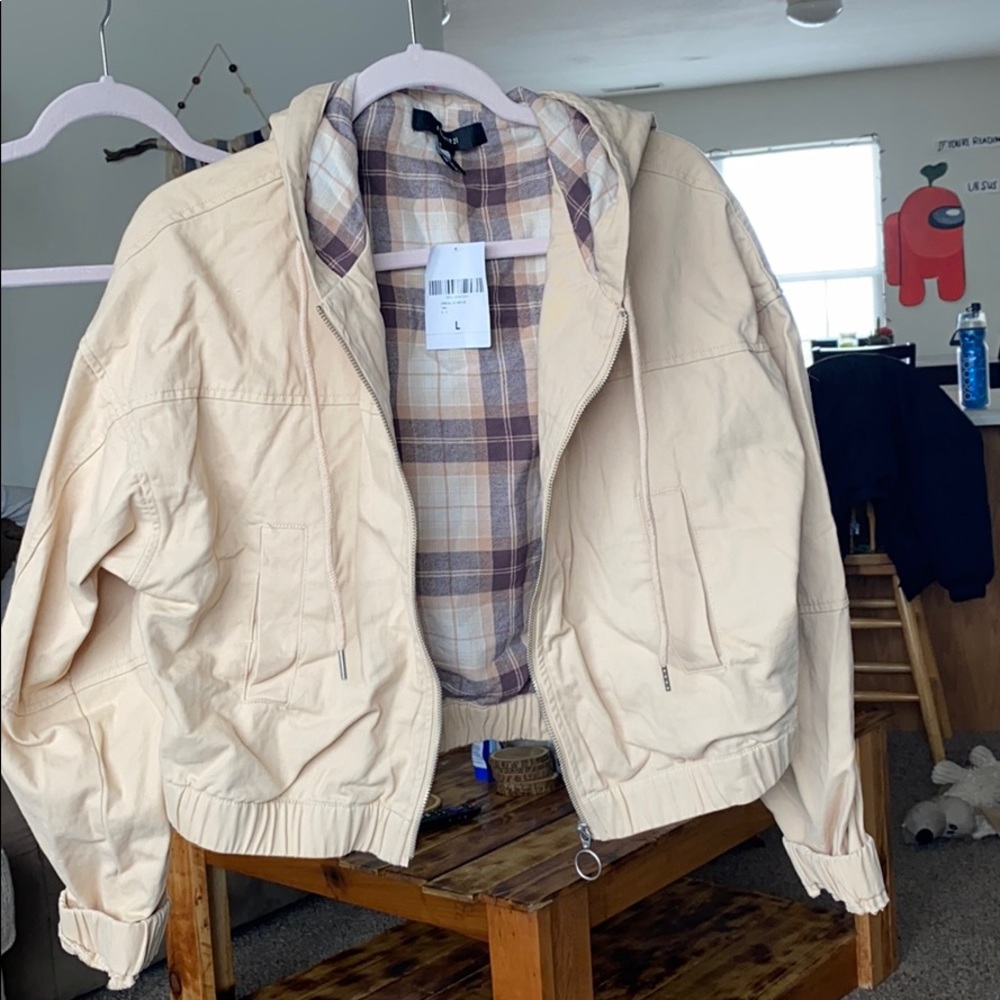 Forever 21 cropped utility jacket